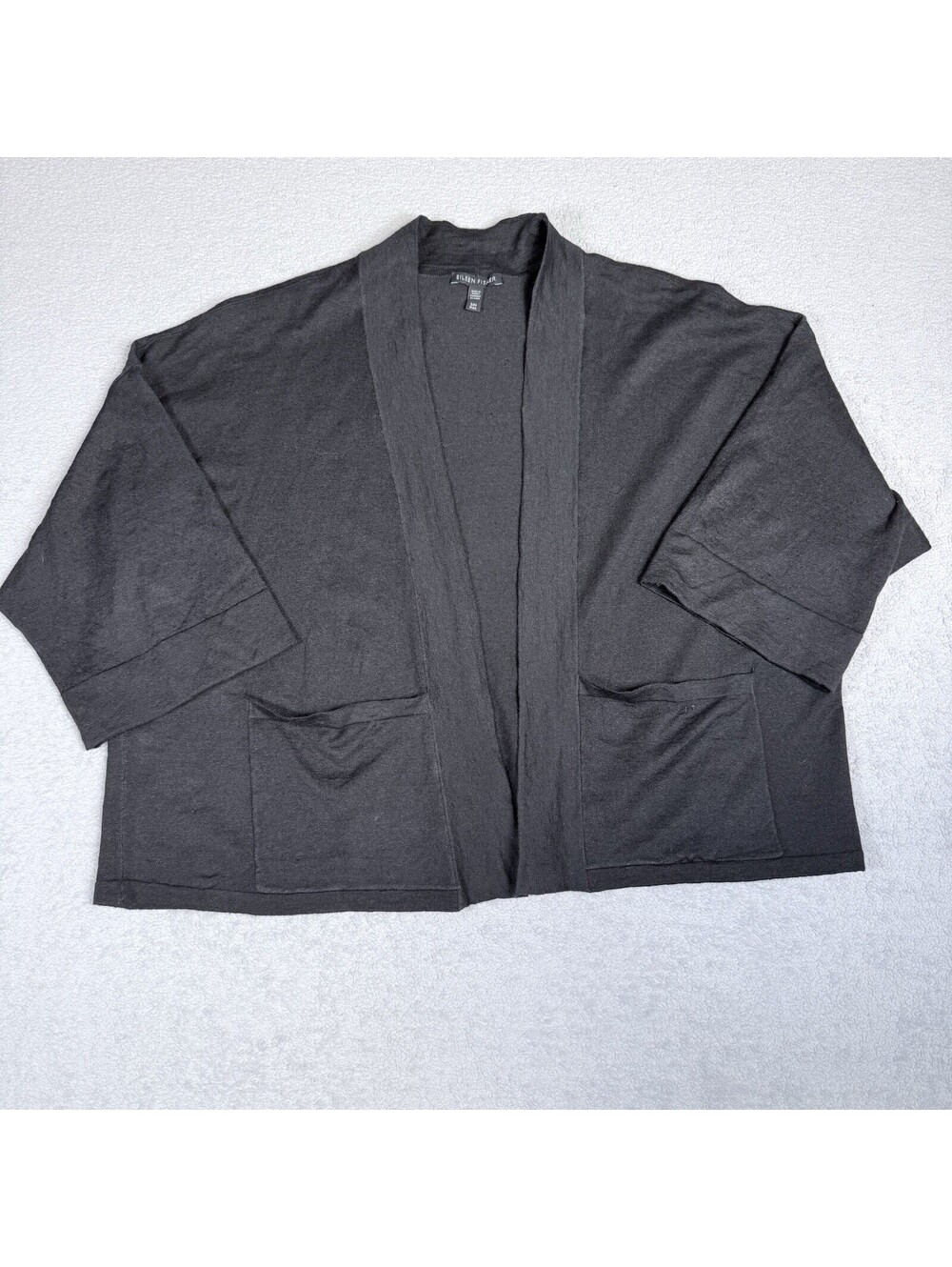 Eileen‎ Fisher Womens Sweater Size S/M Open Organic Cotton Core Lagenlook Soft